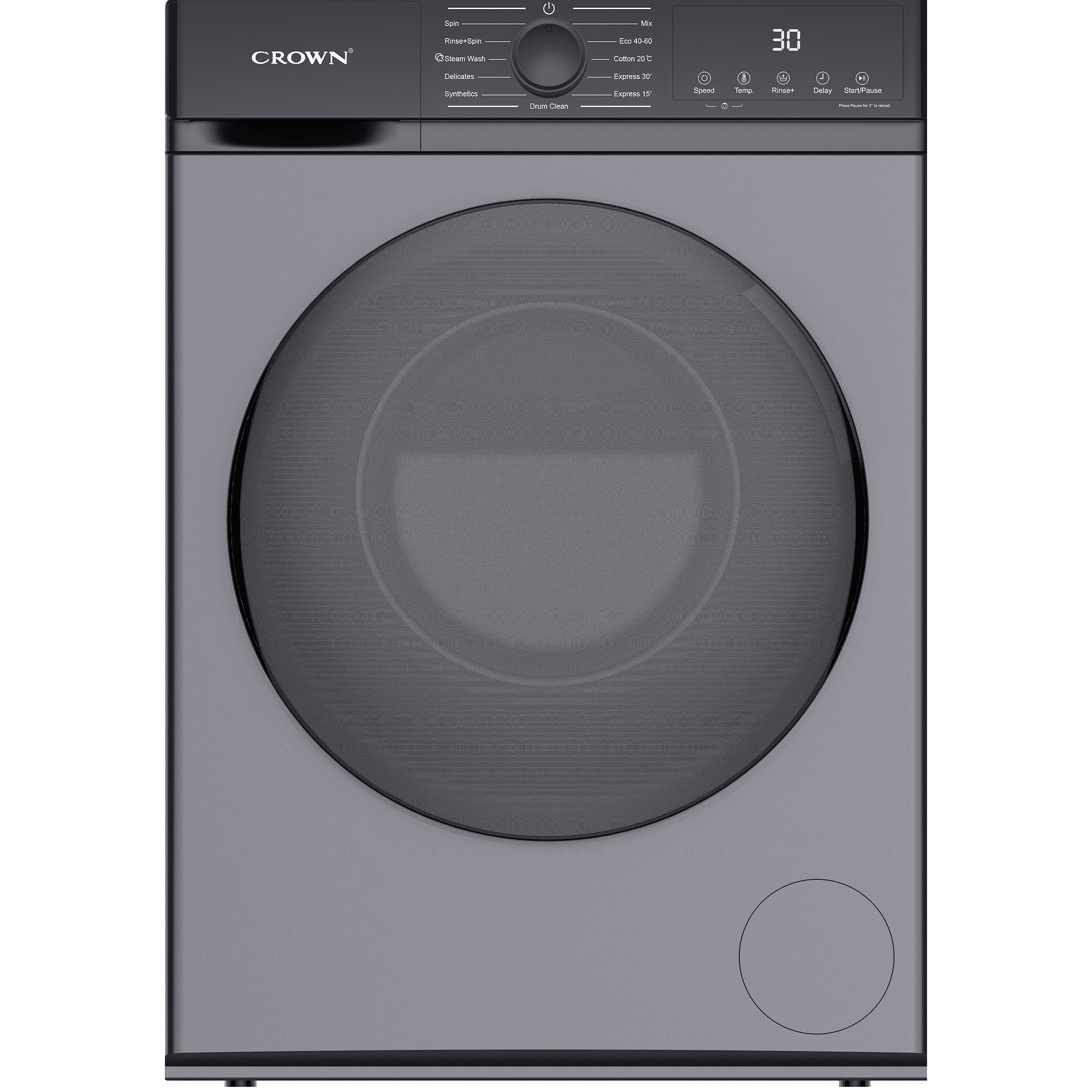 Πλυντήριο ρούχων 1400 στροφών 10kg, CWM10J12BLDCIX Crown